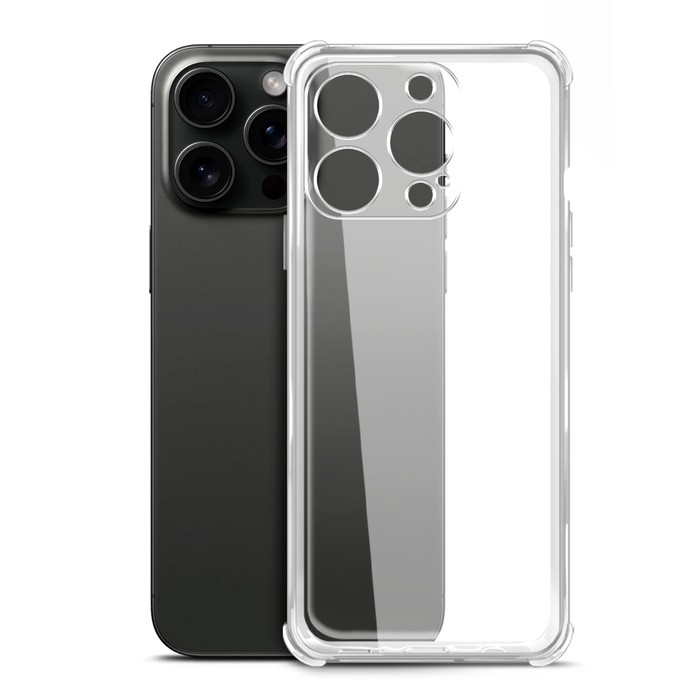 Чехол BoraSCO Bumper Case для iPhone 15 Pro , силиконовый, прозрачный чехол borasco bumper case для iphone 15 pro max силиконовый прозрачный