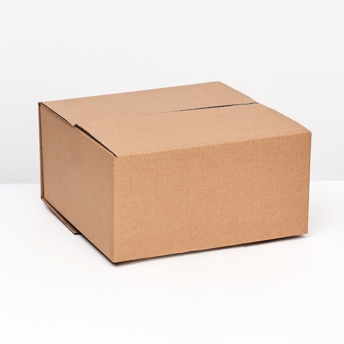 Коробка складная, бурая, 30 х 30 х 15 см коробка складная голубая present 30 х 30 х 19 см