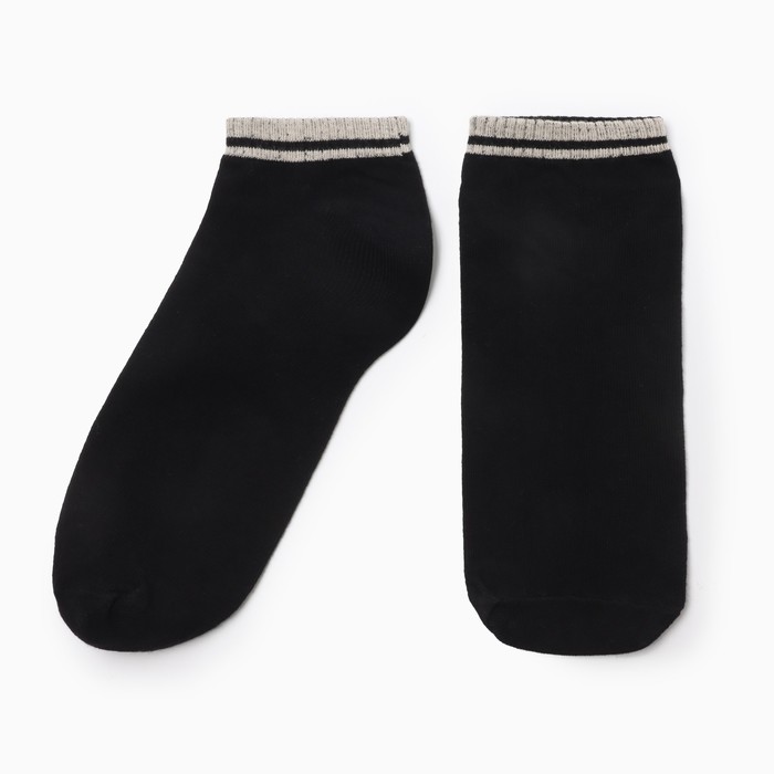 Носки мужские укороченные, цвет черный, р-р 27