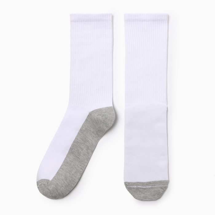 Носки мужские, цвет белый/серый, р-р 31 носки мужские размер 31 цвет темно серый