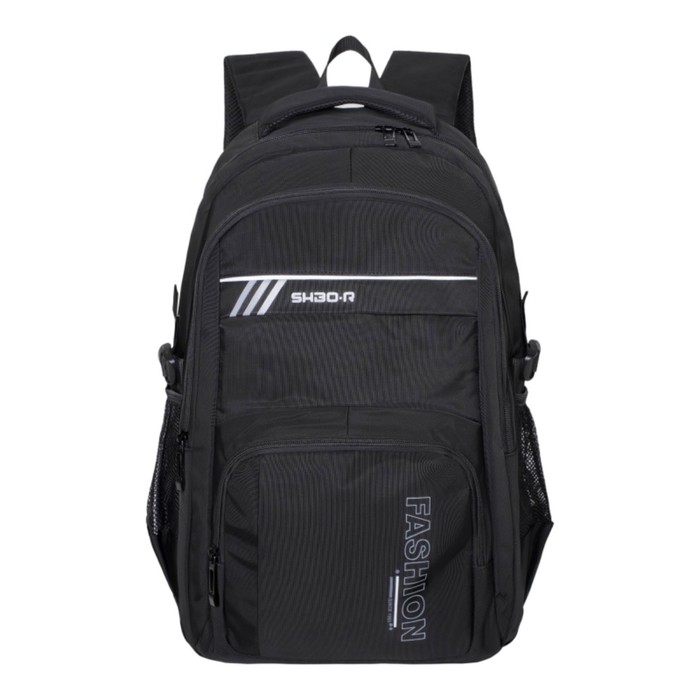 Рюкзак молодёжный 43 х 30 х 17 см, Merlin, XS9226 чёрный/серый