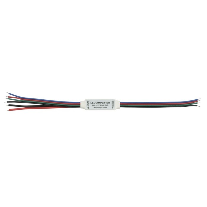 ULC-Q502 RGB Контроллер - повторитель для светодиодных RGB лент 12В, 72Вт. ТМ Volpe. набор коннекторов для светодиодных лент uniel ucx sd4 b20 rgb white 020 06610