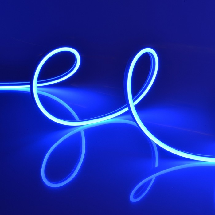 Гибкий неон Uniel, 6х12 мм, IP67, 5 м, 120 LED/м, 12 В, свечение синее гибкий неон general 6 x 12 мм ip67 5 м smd2835 120 led м 12 в свечение синее