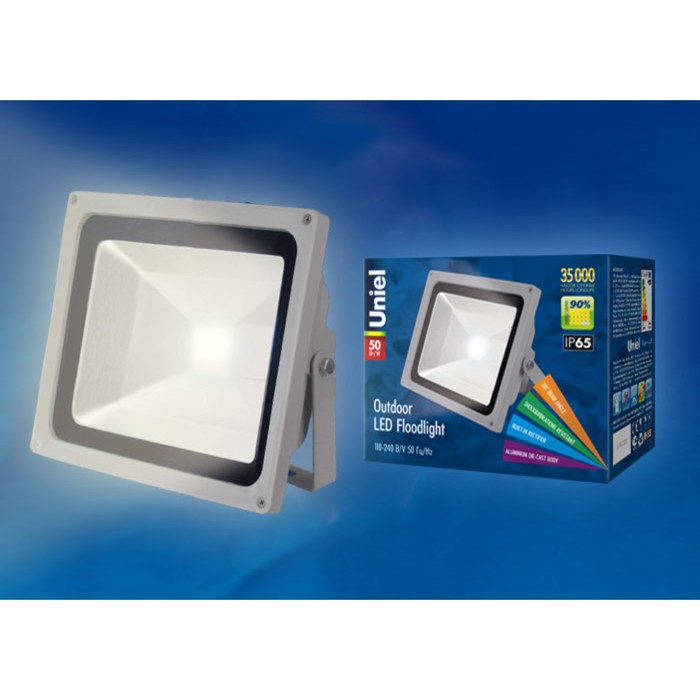 

ULF-S01-50W/WW IP65 110-240В Прожектор светодиодный. Корпус серый. Цвет свечения теплый