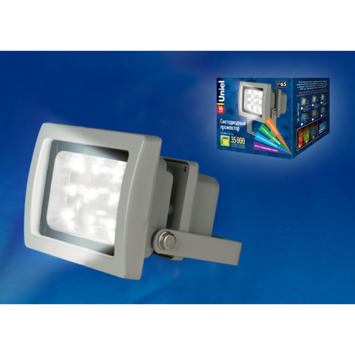 

ULF-S03-16W/DW IP65 110-240В Прожектор светодиодный. Корпус серый. Цвет свечения дневной