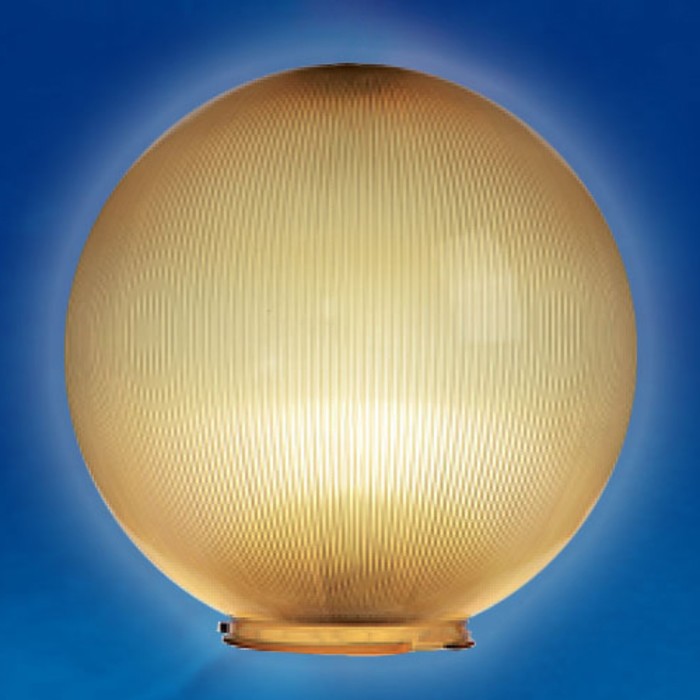 Рассеиватель призматический (с насечками) в форме шара для садово-парковых светильников Uniel, IP44, бронзовый