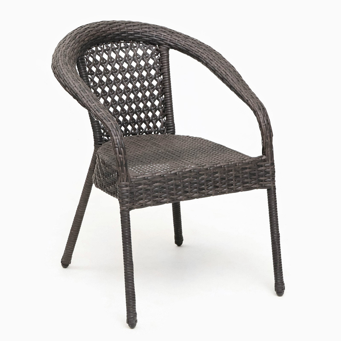 Кресло садовое из искусственного ротанга 60х70х80см венге кресло садовое из искусственного ротанга 60х70х80см коричневое