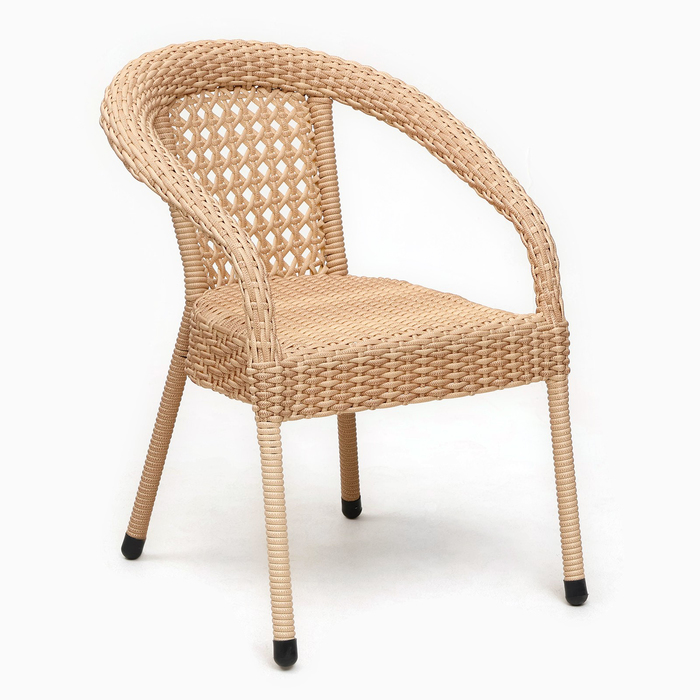 Кресло садовое из искусственного ротанга 60х70х80см коричневое кресло садовое каждый день пластиковое коричневое 66х60х84 см