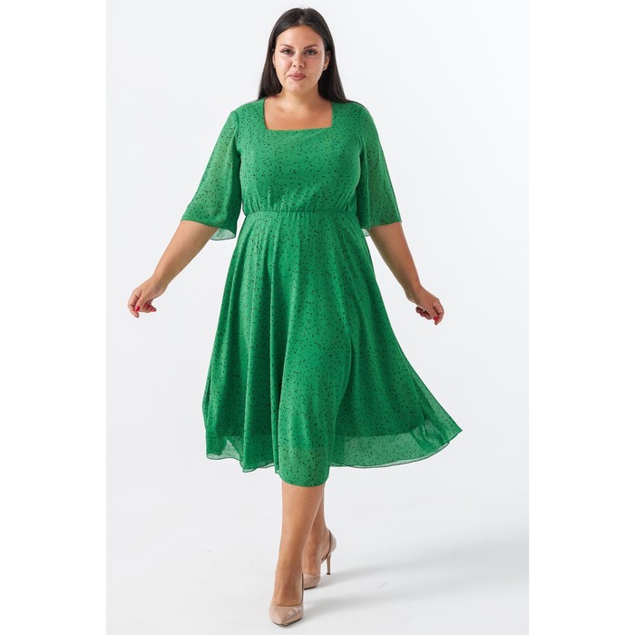 Платье женское, размер 54, цвет зелёный