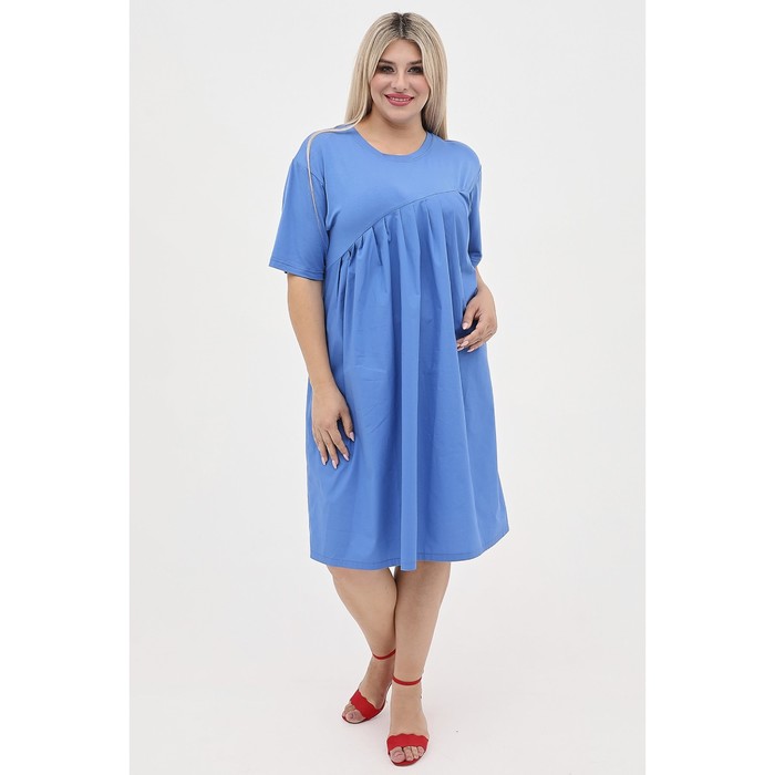 Платье женское, размер 62, цвет синий