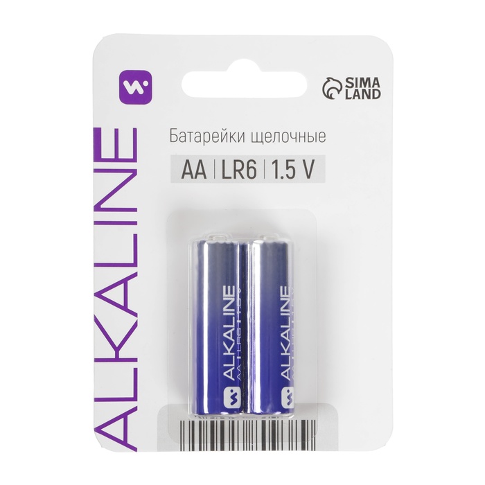 Батарейка алкалиновая Windigo, AA, LR6, блистер, 2 шт батарейка алкалиновая smartbuy ultra aa lr6 40box 1 5в набор 40 шт