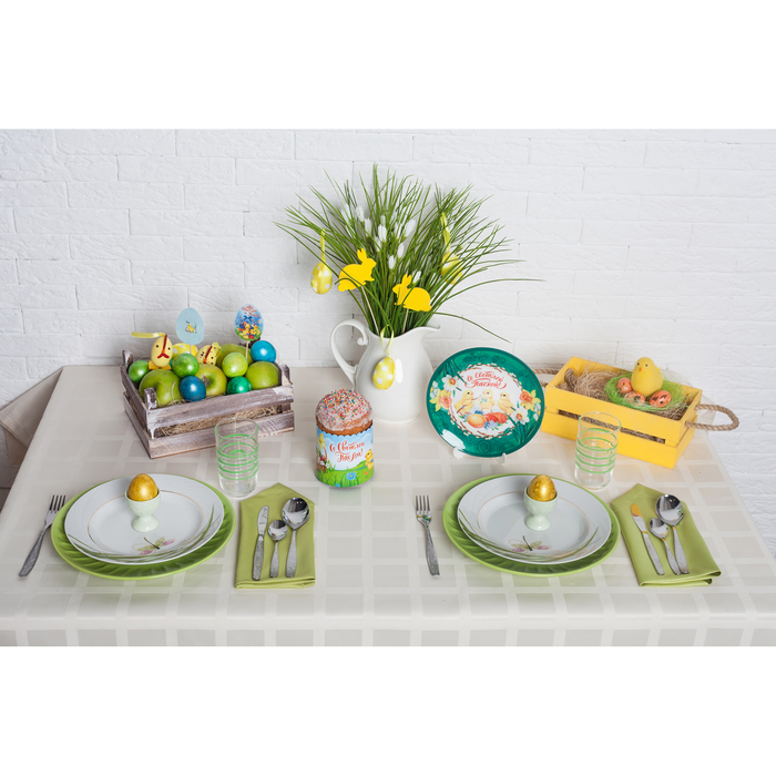 Сувенир "Цыплёнок на травке и три яйца", цвета МИКС