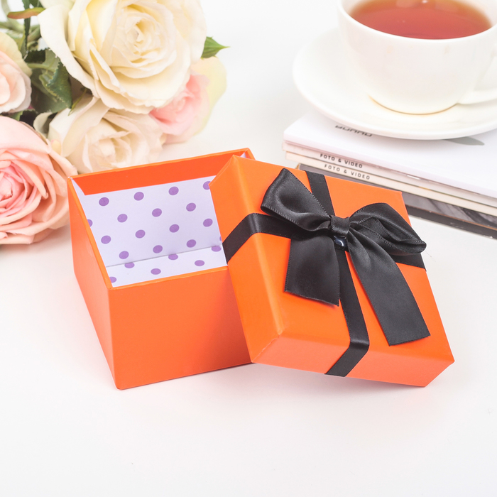 Набор коробок 3в1 "Настроение", оранжевый, 13 х 13 х 7,5 - 9 х 9 х 5,5 см