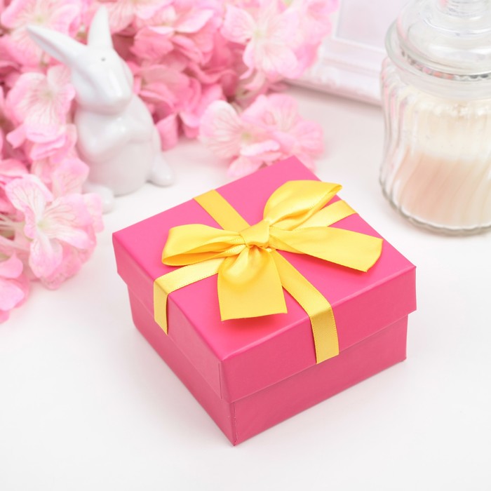 Коробка подарочная "Важный день", розовый, 9 х 9 х 5,5 см