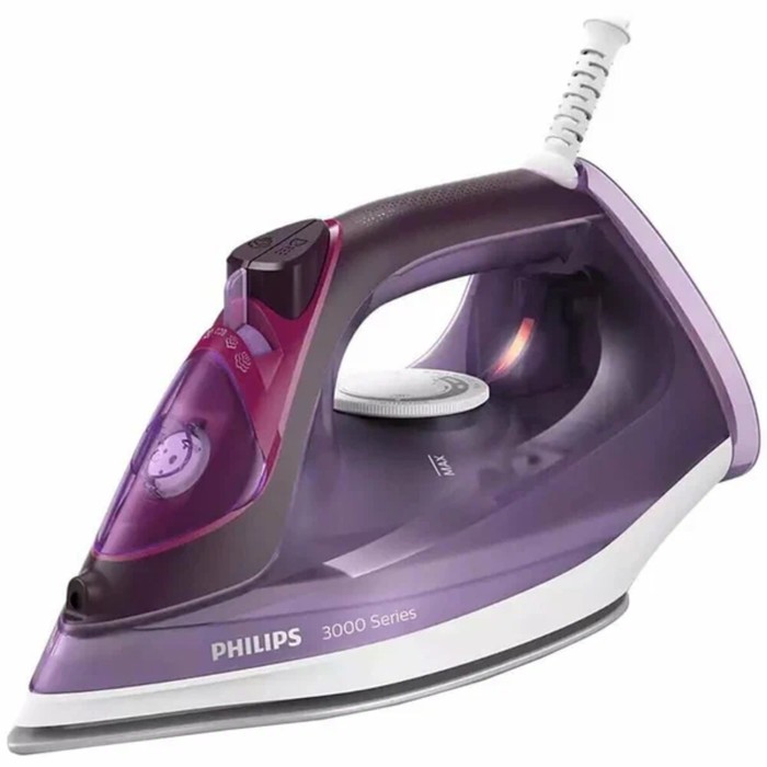 

Утюг Philips DST3041/30, керамическая подошва, 2600 Вт, 40 г/мин, 300 мл, фиолетовый