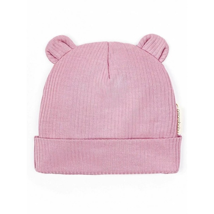 

Шапочка детская Amarobaby Fashion bear, размер 44-46, цвет розовый