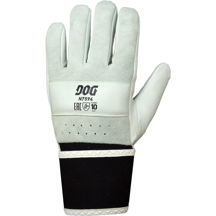 Перчатки антивибрационные DOG N7594 кожаные размер 10(XL) перчатки трикотажные delta plus vv904 размер 10 xl антивибрационные