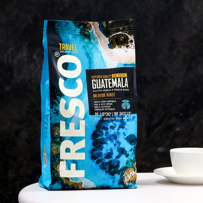 Кофе FRESCO GUATEMALA, зерновой, 900 г кофе раств jardin guatemala atitlan 95г ст б