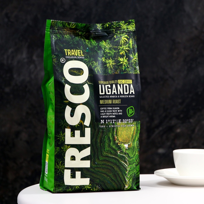 цена Кофе FRESCO UGANDA, зерновой, 900 г