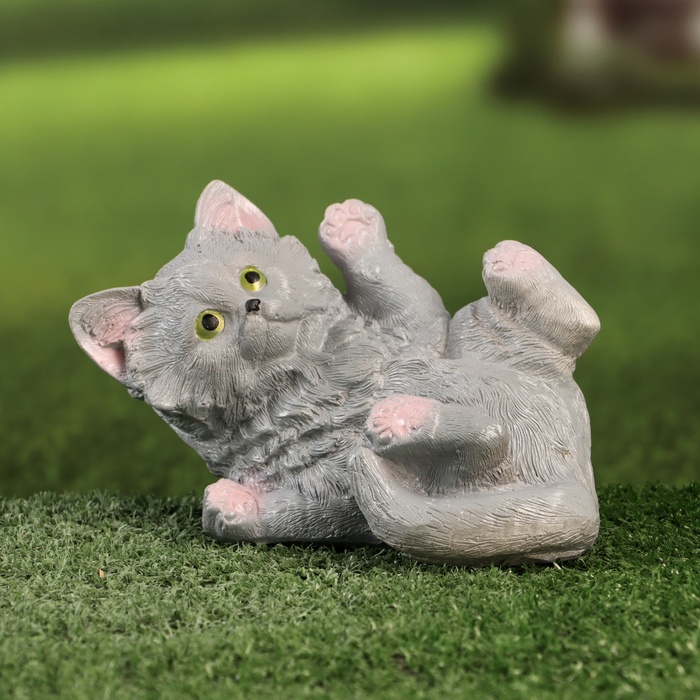

Садовая фигура "Котенок" серый, 13х18х10см