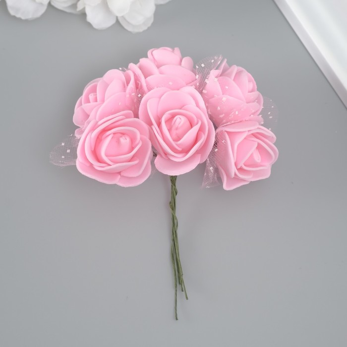 Декоративный цветок для творчества Роза розовый цветок роза розовый