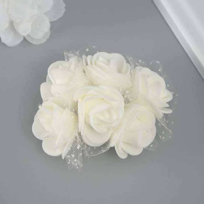 Декоративный цветок для творчества Роза айвори роза биненвайде айвори миниатюрная тантау