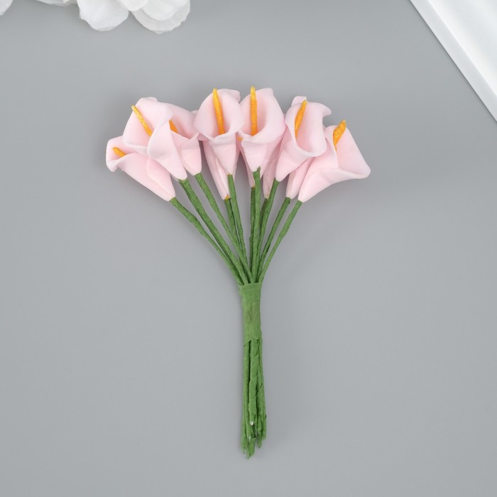 Декоративный цветок для творчества Калла розовый декоративный цветок для творчества калла красный 144 шт