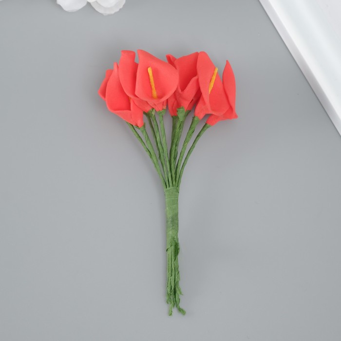 Декоративный цветок для творчества Калла красный декоративный цветок для творчества калла красный 144 шт