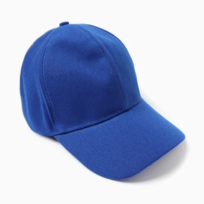 цена Бейсболка мужская однотонная MINAKU, размер 58, цвет синий
