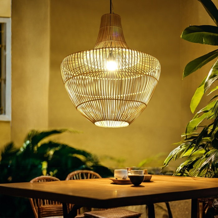 

Светильник потолочный из ротанга "Рико" 1х120Вт, Е27, 60х60х70 см