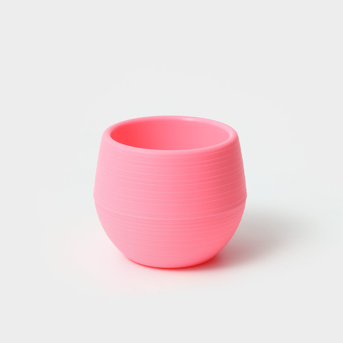 Горшок для цветов с поддоном пластиковый «Япония», 450 мл, d=12 см, h=10 см, цвет розовый