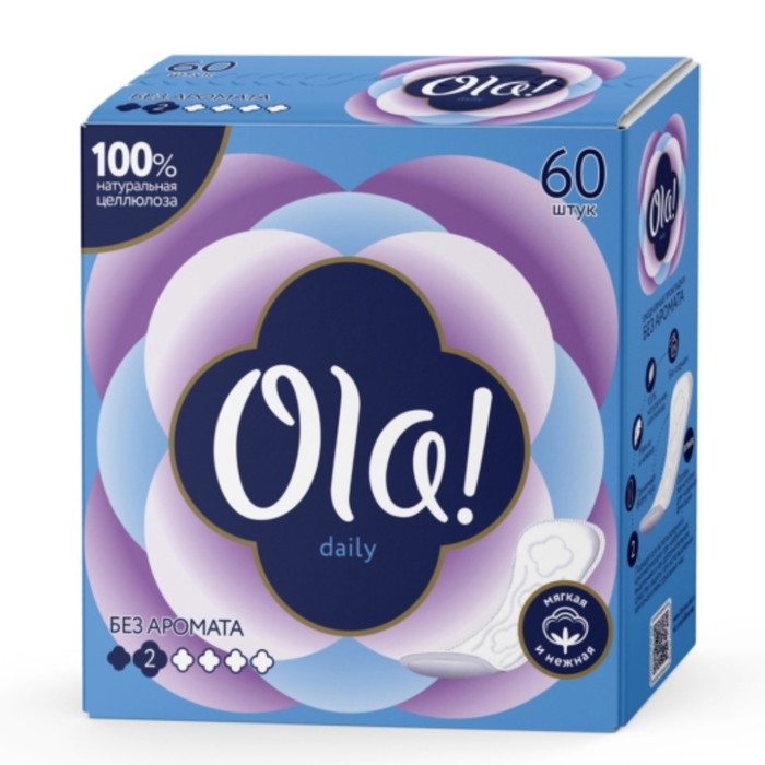 

Прокладки женские ежедневные Ola!, 60 шт