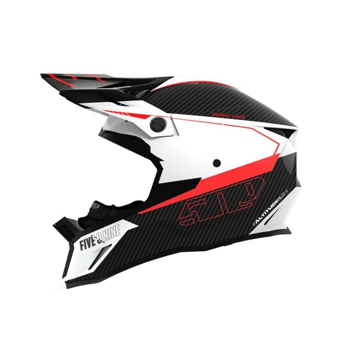 

Шлем 509 Altitude 2.0 Carbon 3K Hi Flow, размер 4XL, чёрный, белый, красный