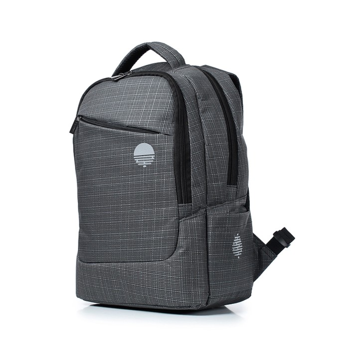 Рюкзак школьный, синтетическая ткань, 285x390x120 см, СЕРЫЙ фотографии