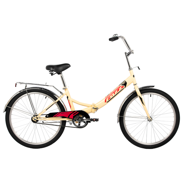 цена Велосипед 24 FOXX SHIFT, складной, цвет бежевый