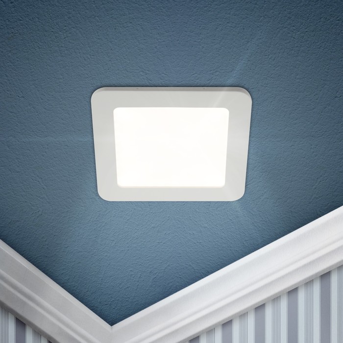 

Светильник встраиваемый Эра LED, IP20, 6Вт, 118х118 мм, 4000К, 210Лм, цвет белый
