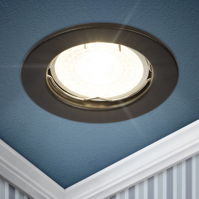 Светильник встраиваемый Эра ST1 IP20 50Вт 80 мм цвет черный матовый 70₽