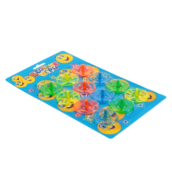 Волчок "Смайлики", набор 12 шт., цвета МИКС