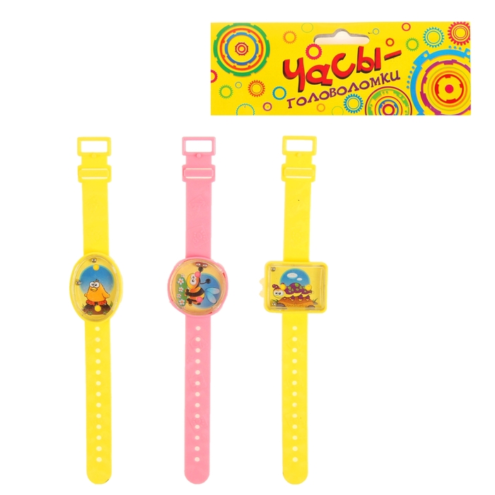 Головоломка "Часы", набор 4 шт., цвета МИКС