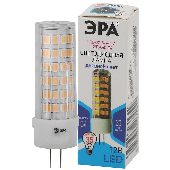 

Лампа светодиодная Эра Standard капсула, 5 Вт, G4