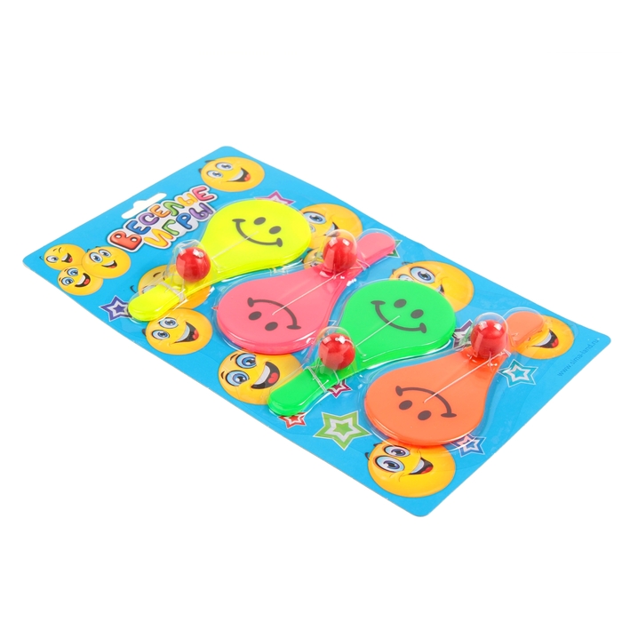 Игра-лапта "Смайлы", набор 4 шт.