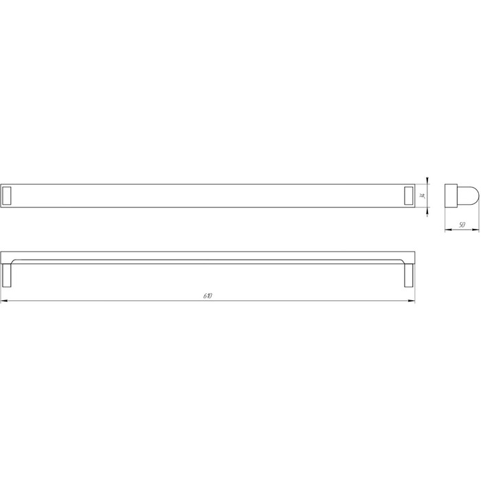 Светильник Эра SPO-801, 610х34х50 мм, IP20, 20Вт светильник эра spo 801 0 002 060