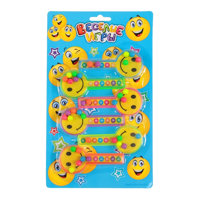 Набор головоломок "Смайлики", (6 шт) цвета МИКС