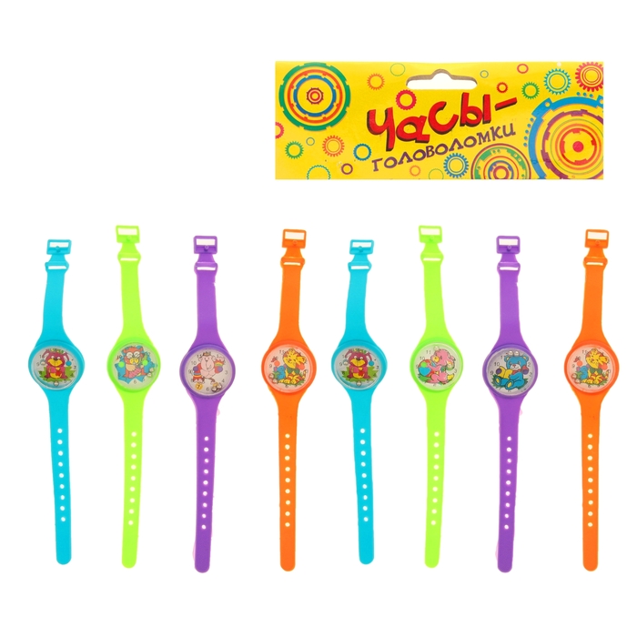 Головоломка "Часики", набор 8 шт., цвета МИКС