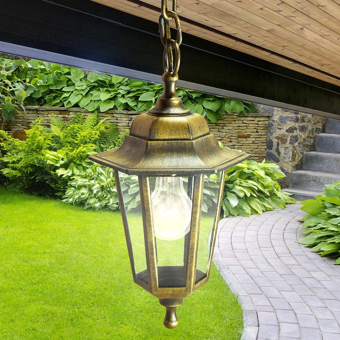 

Светильник садовый Эра Е27, IP44, 60Вт, 190x170x700 мм, бронза