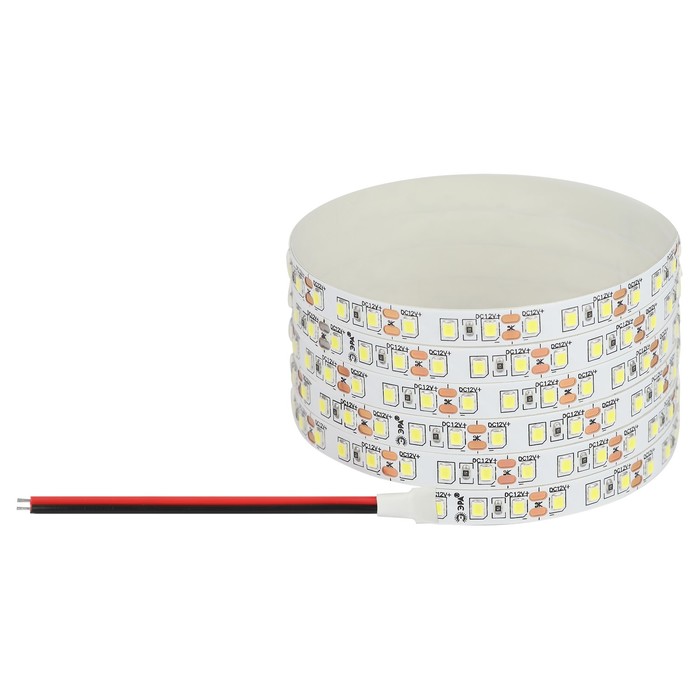 

Светодиодная лента Эра, 5 м, IP20, SMD2835, 120 LED/м, 9,6 Вт/м, 12 В, свечение дневное белое