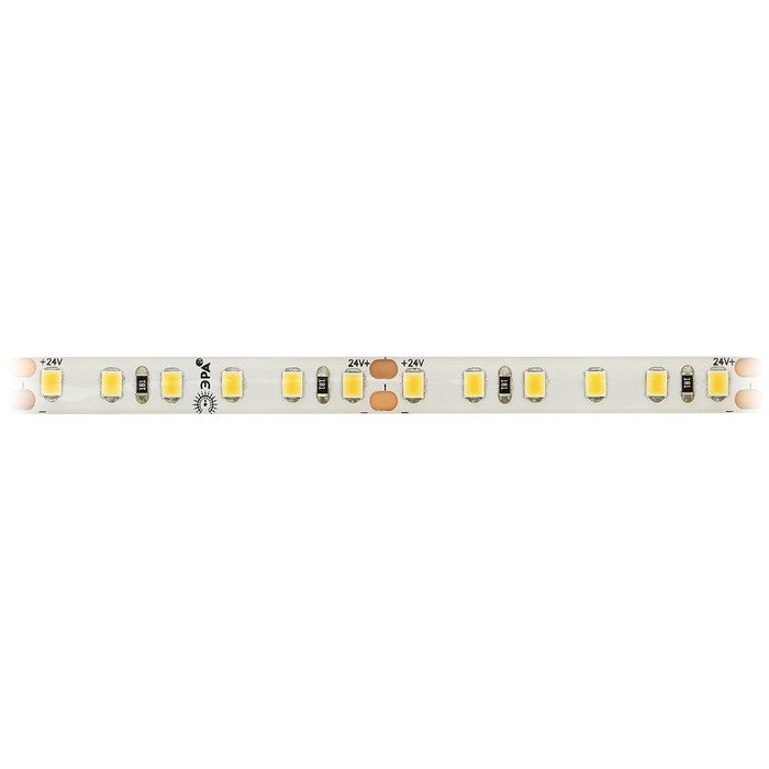 

Светодиодная лента Эра, 5 м, IP65, SMD2835, 120 LED/м, 14,4 Вт/м, 24 В, свечение тёплое белое