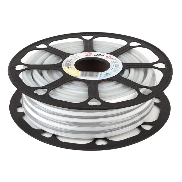 

Неоновая светодиодная лента Эра, 20 м, IP67, SMD2835, 120 LED/м, 7 Вт/м, 220 В, свечение тёплое белое