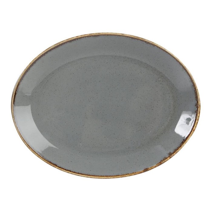 

Блюдо овальное Porland Dark Grey, длина 36 см