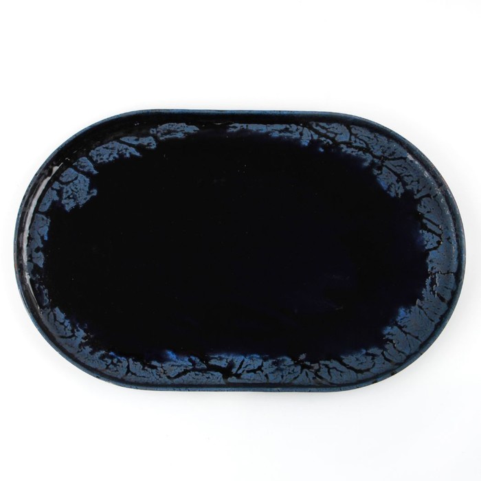 Тарелка овальная Porland Root Blue, длина 32 см фотографии